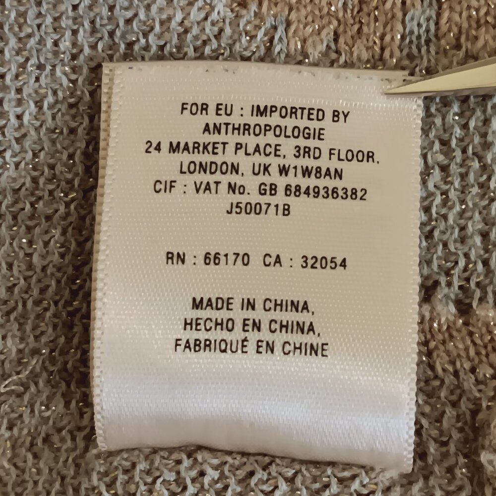 Anthropologie Women's Gold Angel Of The North Icebloom Cardigan Size M - Picture 13 of 14